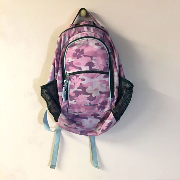 Vintage Y2K Old Navy Purple Camo Print BackPack GUC